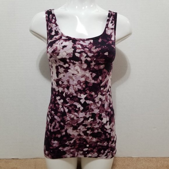 Mossimo top Large abstract splotch print sleeveless tank layering stretch - Picture 1 of 9